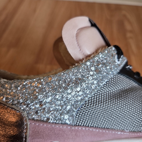 Piranha Low Top Distressed Glittery Leather Casual Sneakers Shoes Size EU 37 - Picture 16 of 16